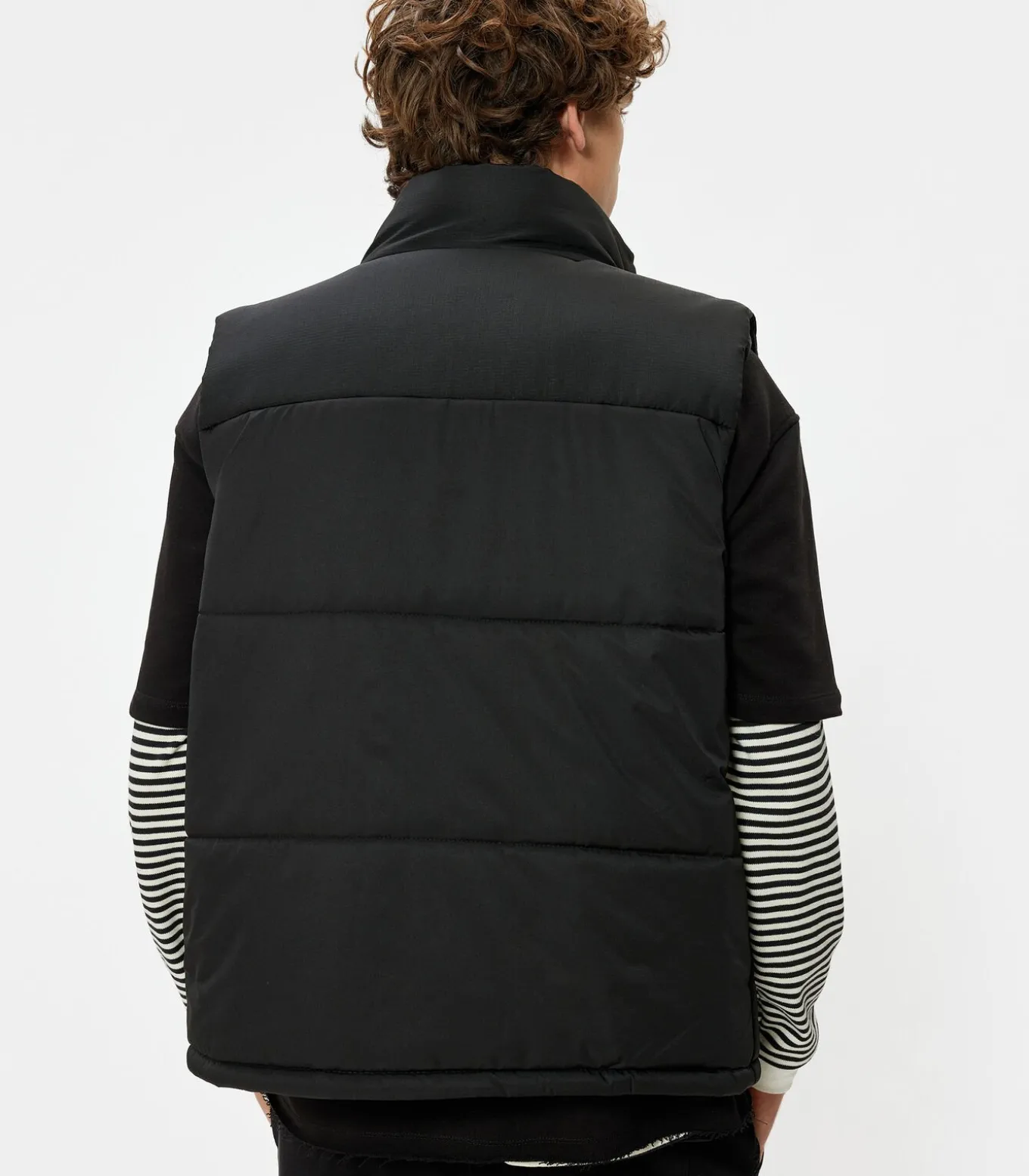 Rechte kraag Puffer Weste Anorak