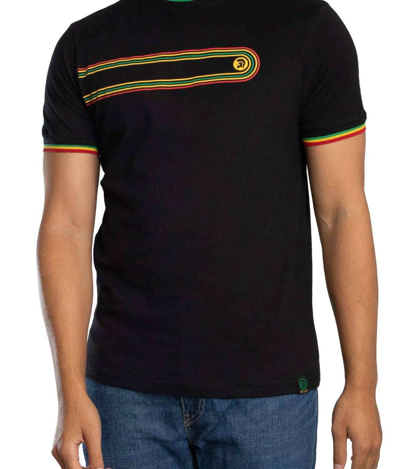 Retro Print Ringer T-Shirt