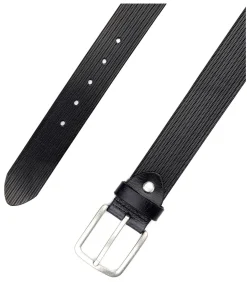 Riem Structuur Leer Navy