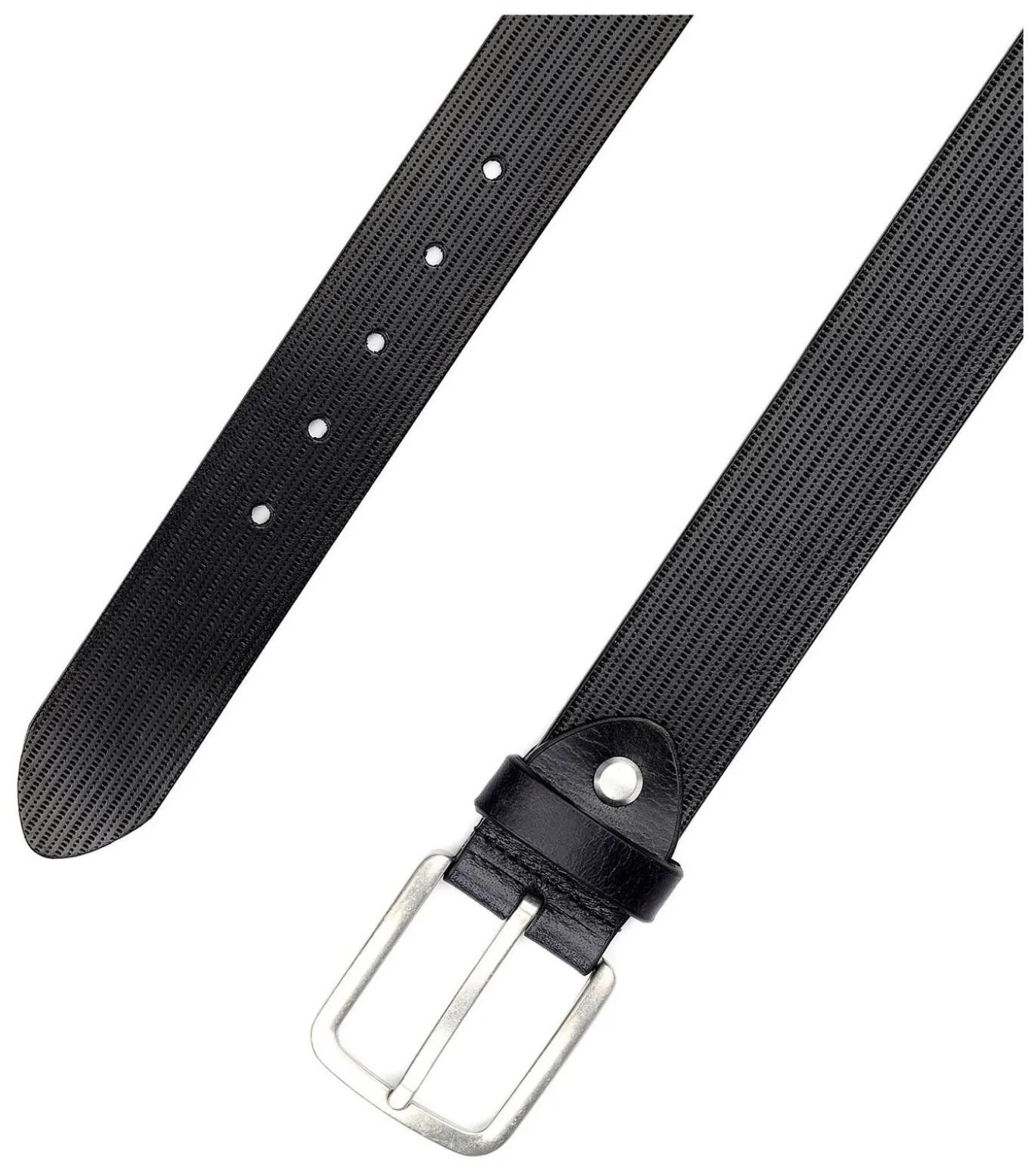 Riem Structuur Leer Navy