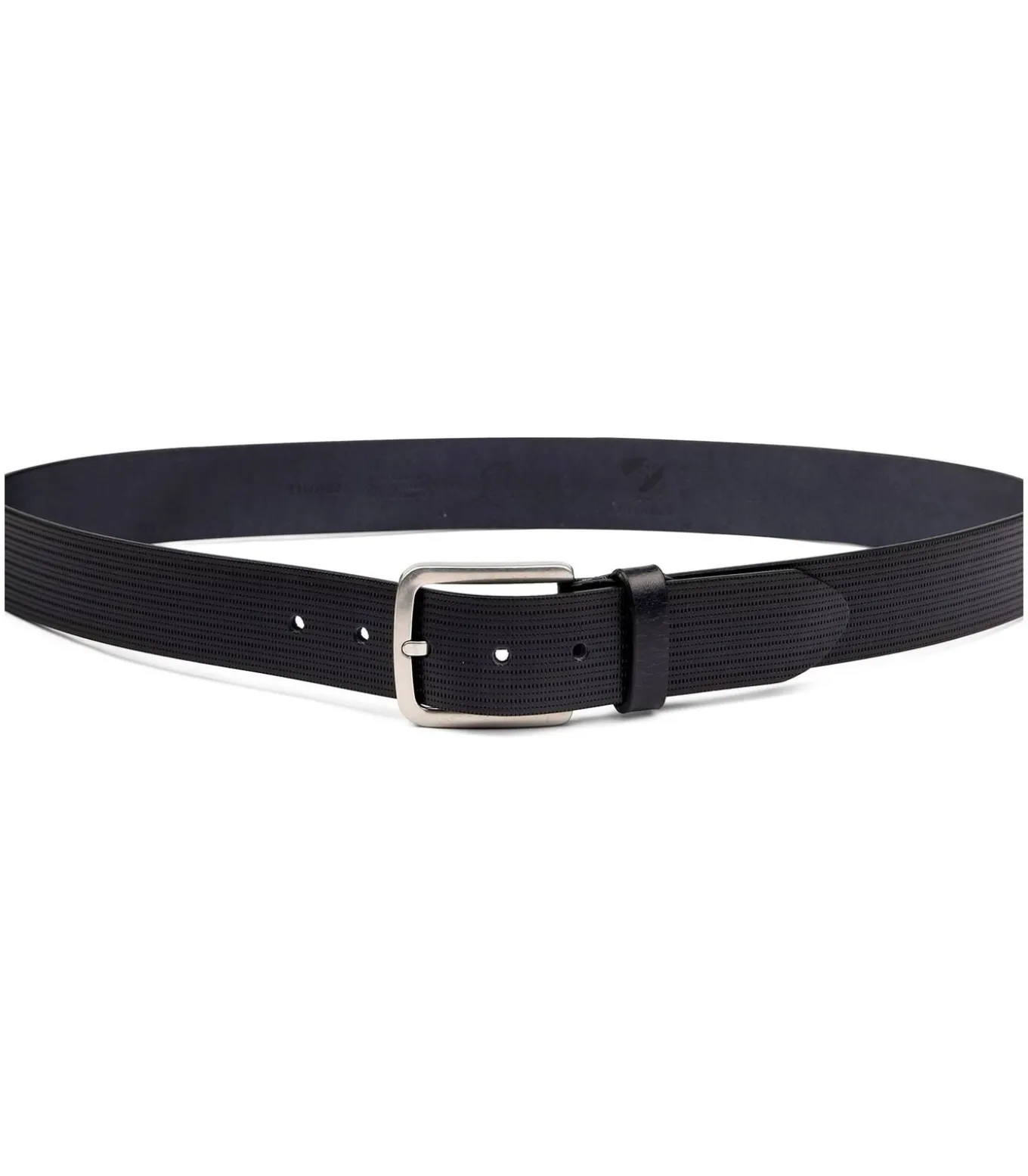 Riem Structuur Leer Navy