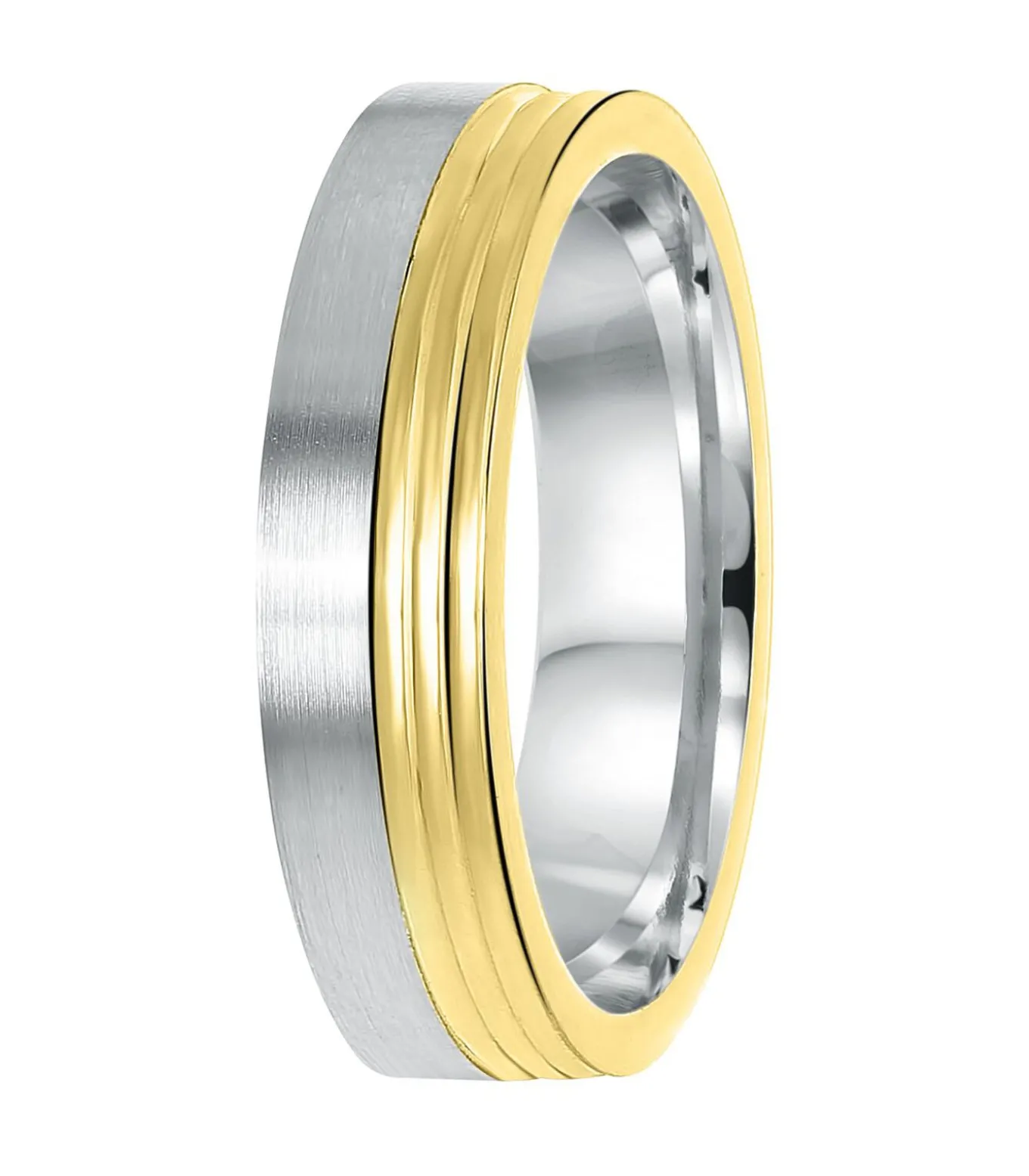 Ring 'Bilbao' Zilver - zilverkleurig-goudkleurig