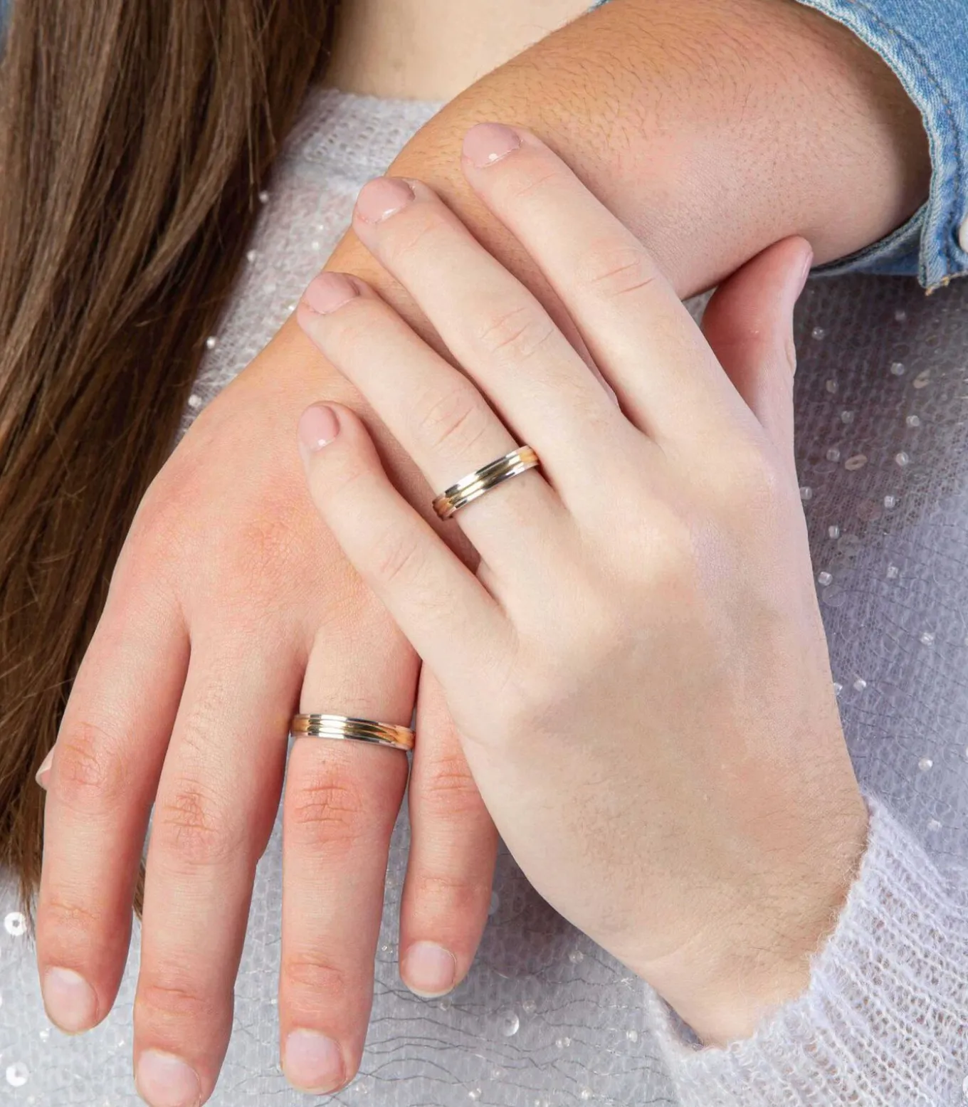 Ring 'San Sebastian' Zilver - zilverkleurig-goudkleurig