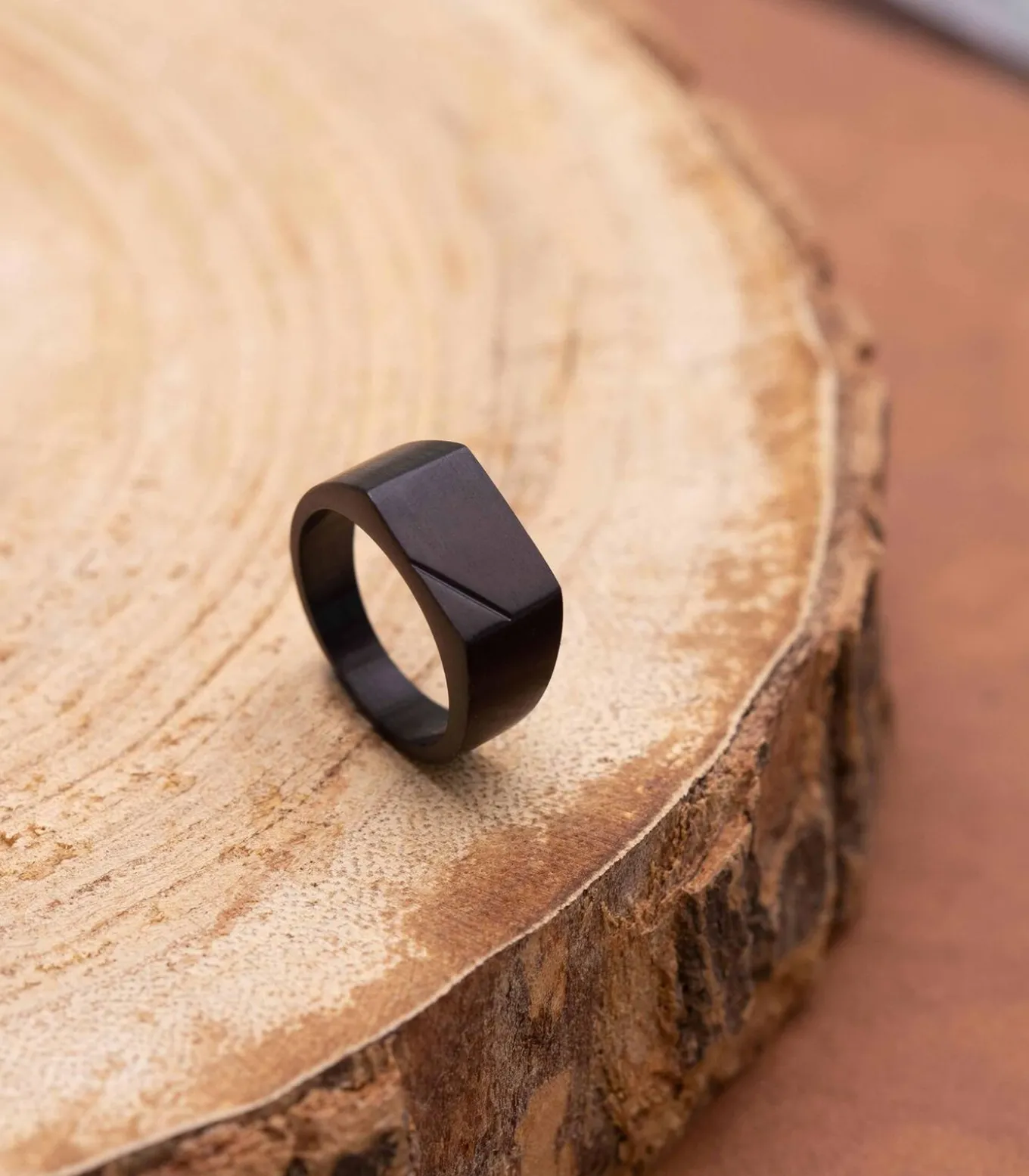 Ring Staal - zwart
