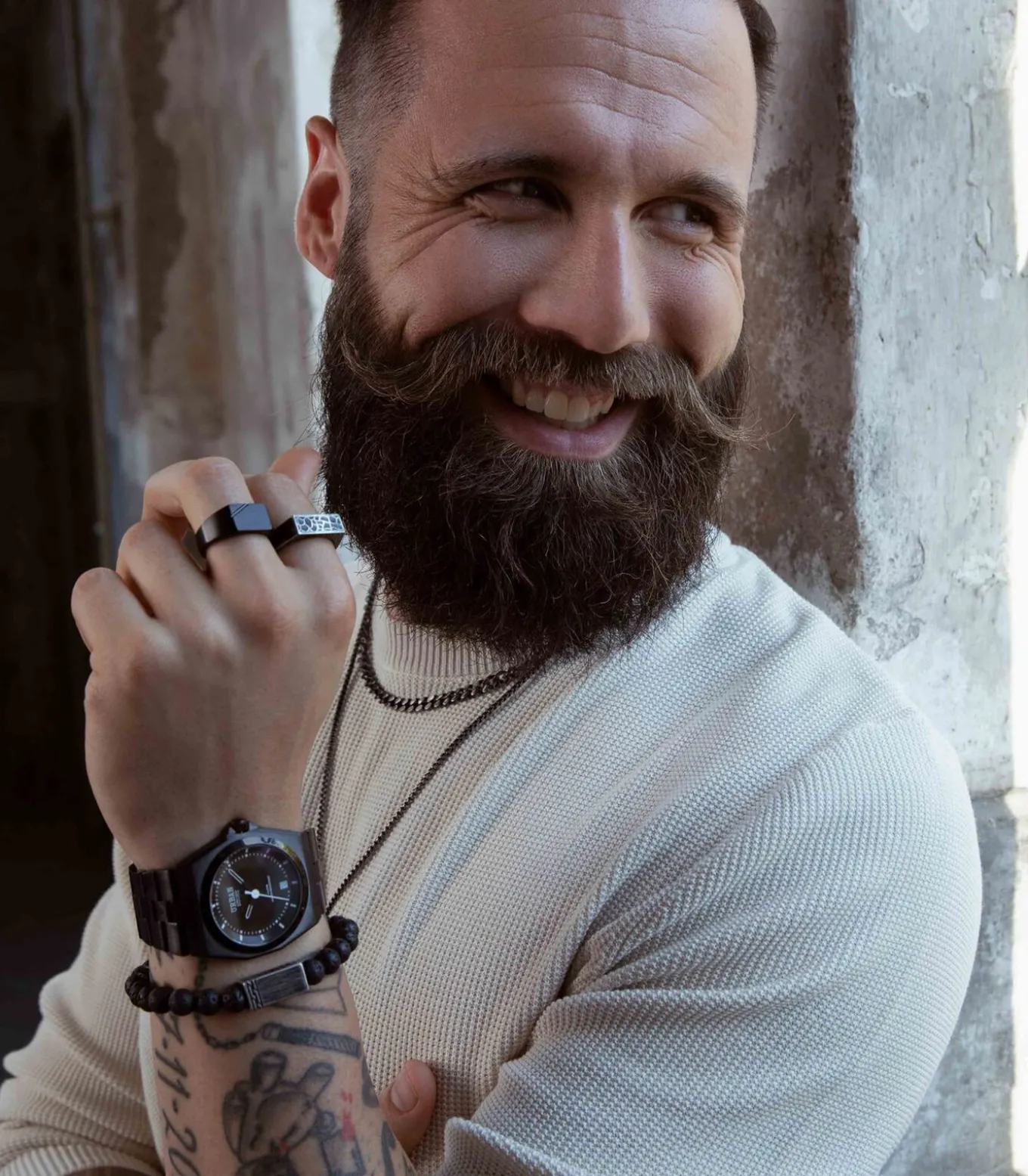 Ring Staal - zwart