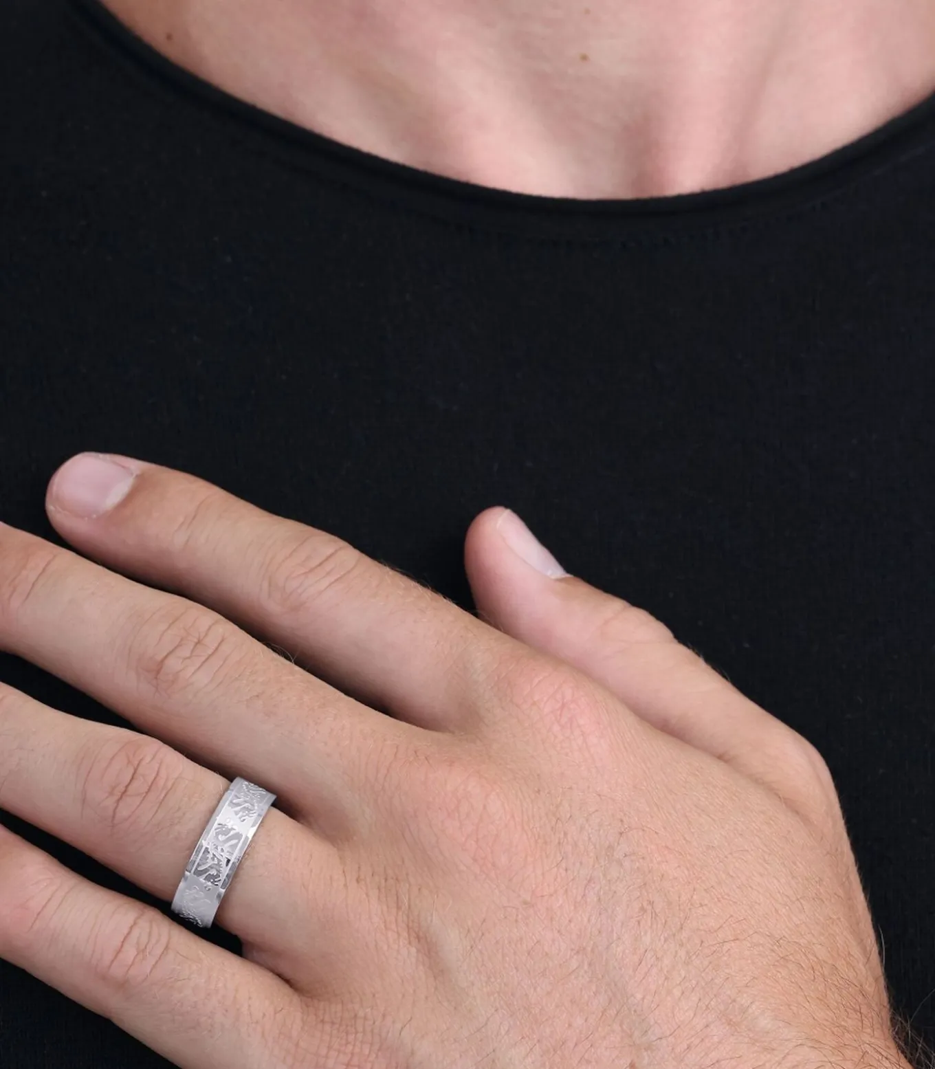 Ring voor mannen, roestvrij staal | draak