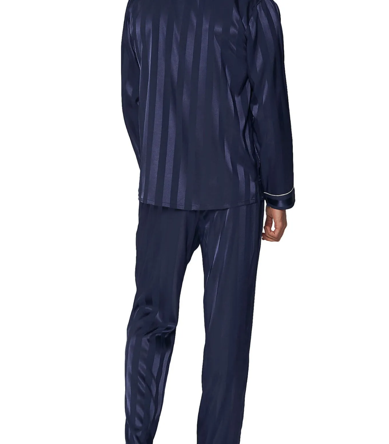 Satijnen pyjama shirt en broek Stripes
