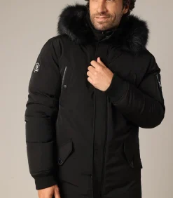 SHARKSON - Parka met gevoerde capuchon en meerdere zakken