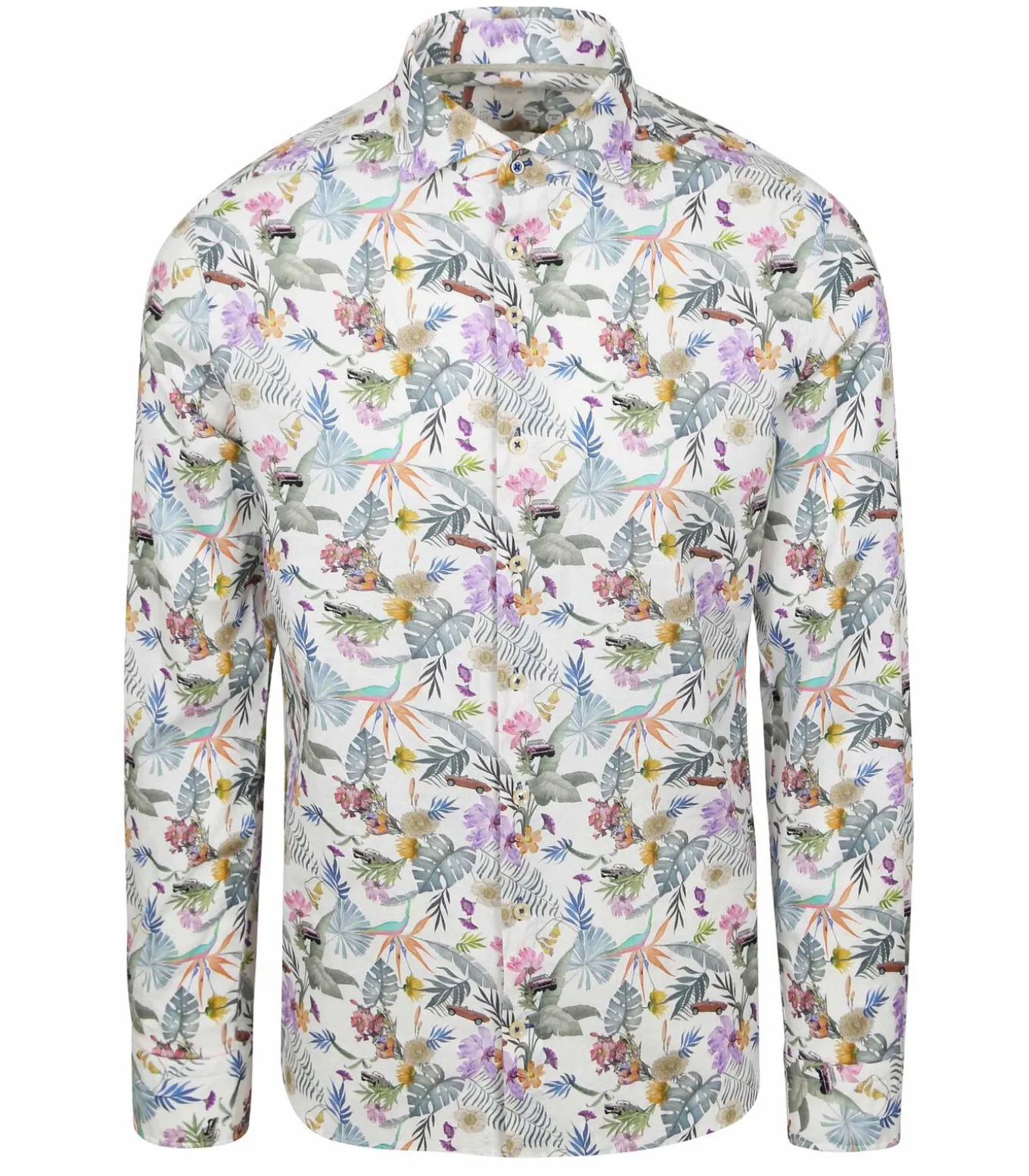 Shirt Linen/Cotton Flower Print Multicolour