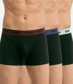 short 3 pack mix and colors black waistband bordeaux / blue marine / blue