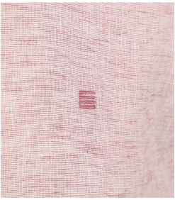 Short Sleeve Overhemd Linen Blend Roze