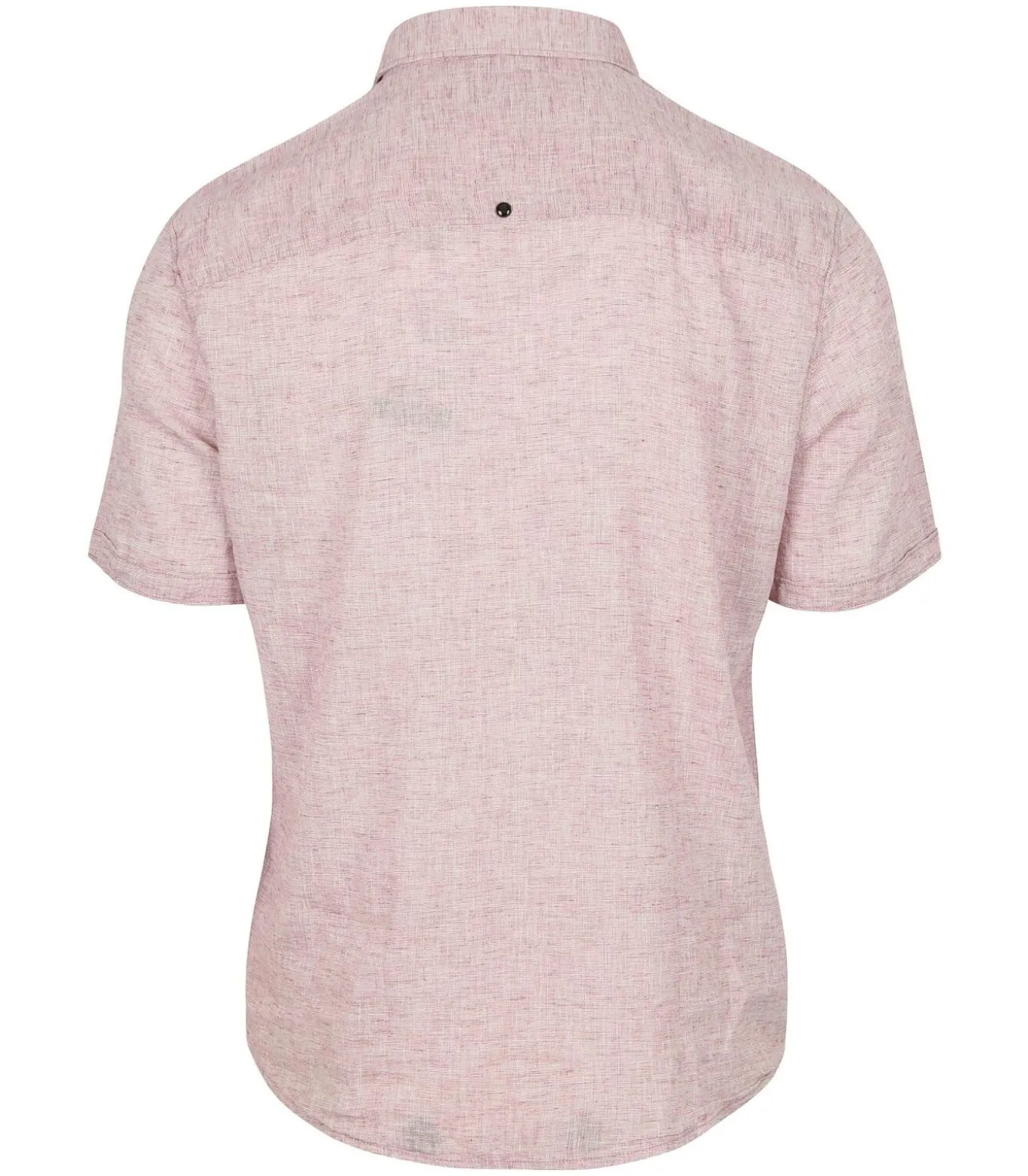 Short Sleeve Overhemd Linen Blend Roze