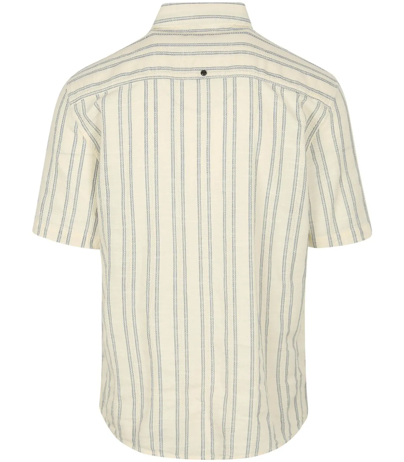 Short Sleeve Overhemd Streep Ecru