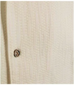 Short Sleeve Overhemd Structure Ecru