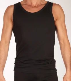 singlet 2 pack 95/5 organic cotton undershirts black