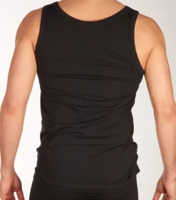 singlet 2 pack 95/5 organic cotton undershirts black