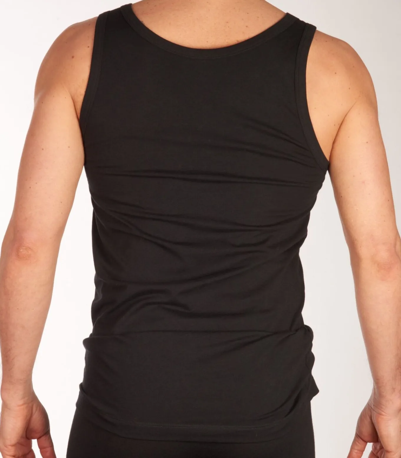 singlet 2 pack 95/5 organic cotton undershirts black