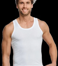 singlet 2 pack authentic 4-1 rib undershirts white