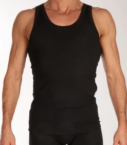 singlet 2 pack authentic 4-1 rib undershirts black