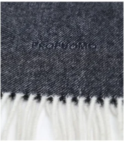 Sjaal Lamswol Navy Blauw