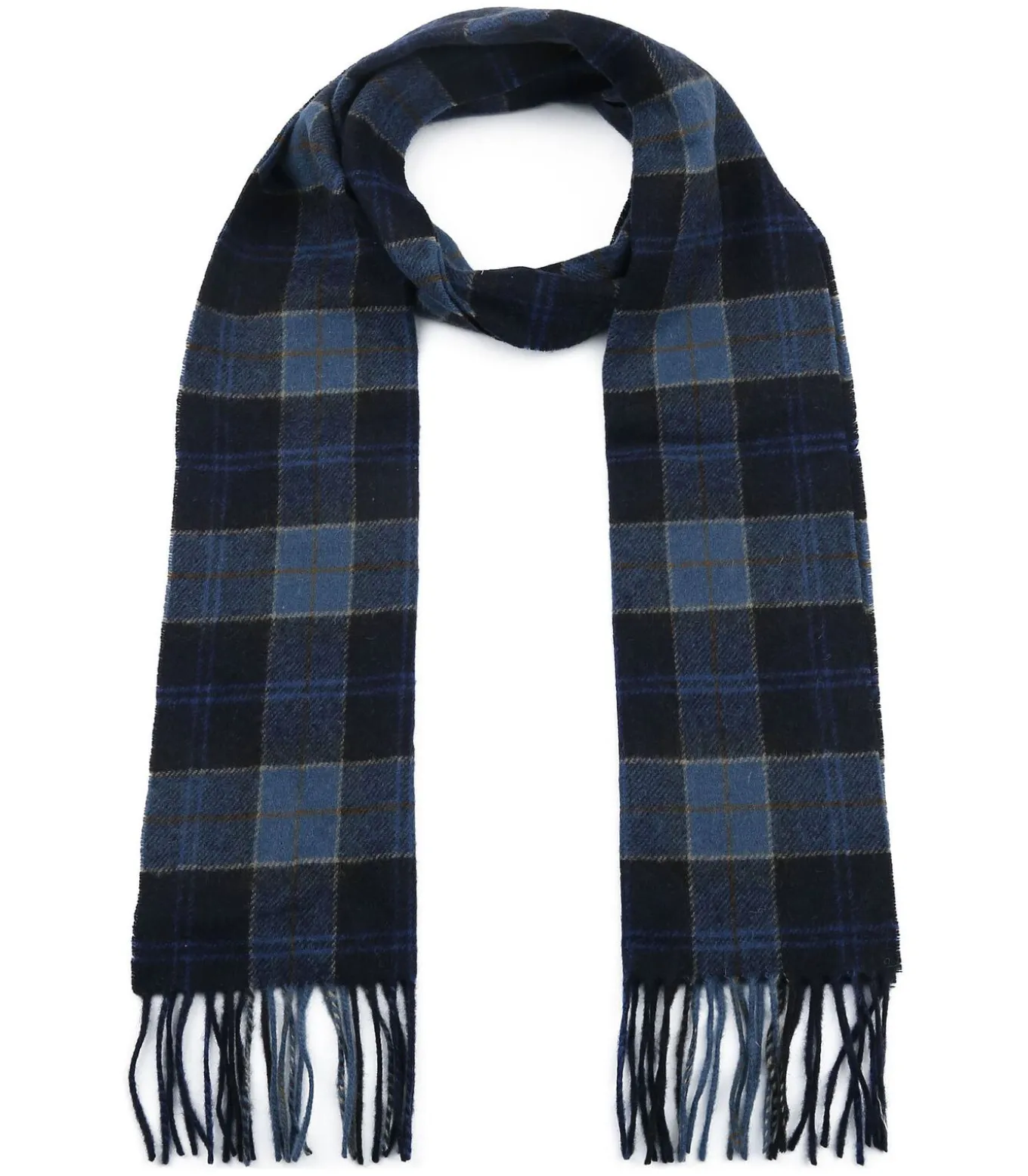 Sjaal Tartan Lams Wol Midnight
