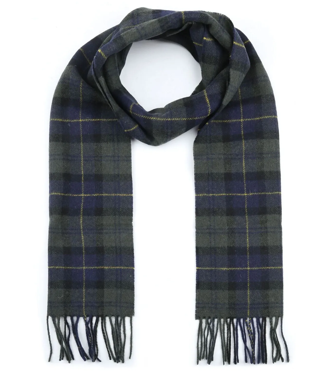Sjaal Tartan Lamswol Klassiek Donkergroen