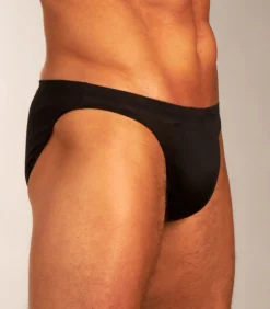 slip premium cotton comfort micro briefs black