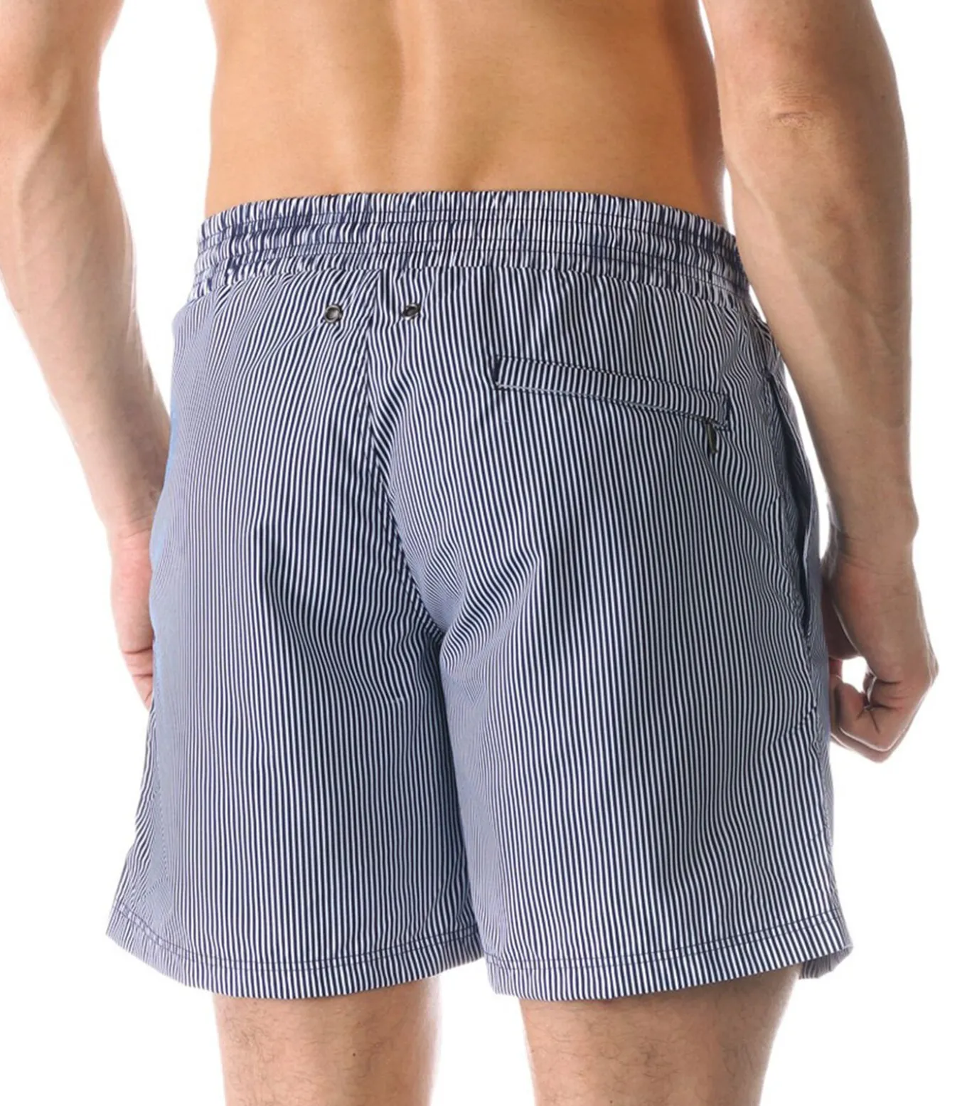 Sneldrogende zwemshort met strepen Beachport