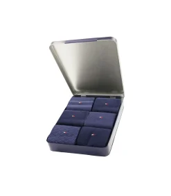 sokken 6 paar tin giftbox birdey sock navy
