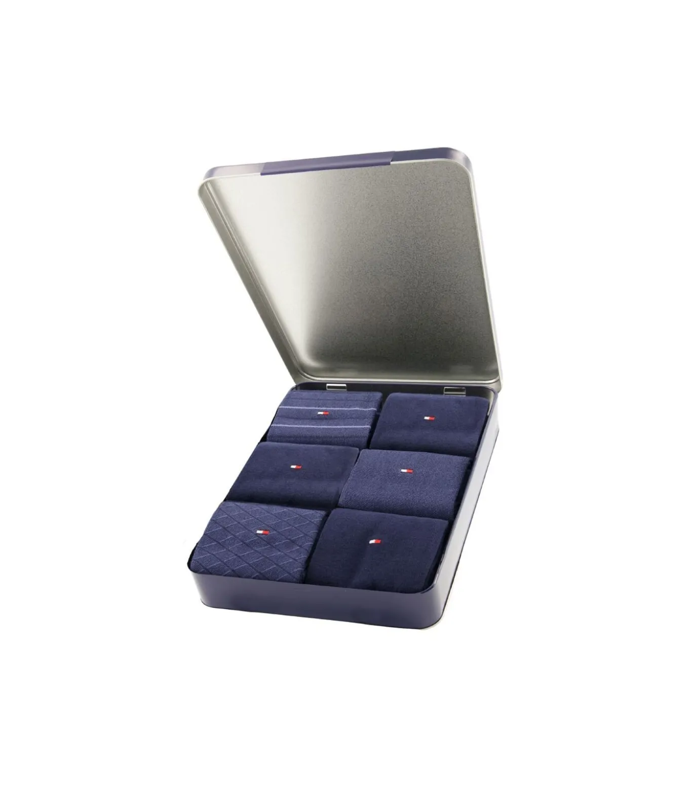 sokken 6 paar tin giftbox birdey sock navy