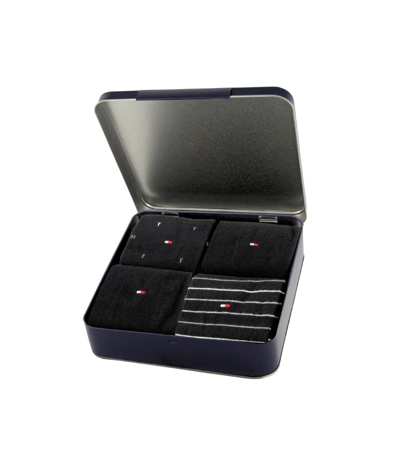 sokken 4 paar tin giftbox sock black
