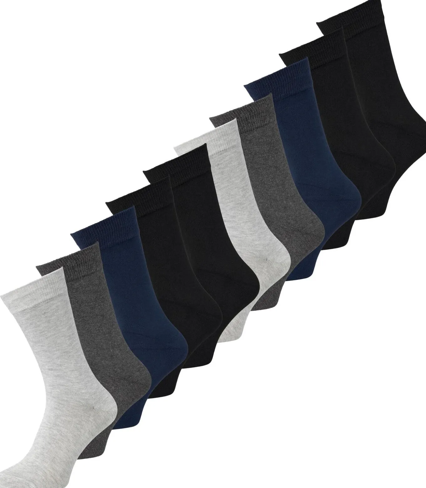 Sokken JACBASIC BAMBOO SOCK 5P Set van 10