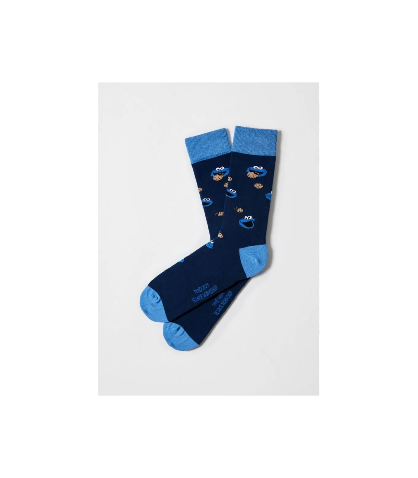 sokken Sesamstraat Cookie Monster blauw