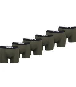 Solid Organic Cotton Boxershorts 6-pack Khaki