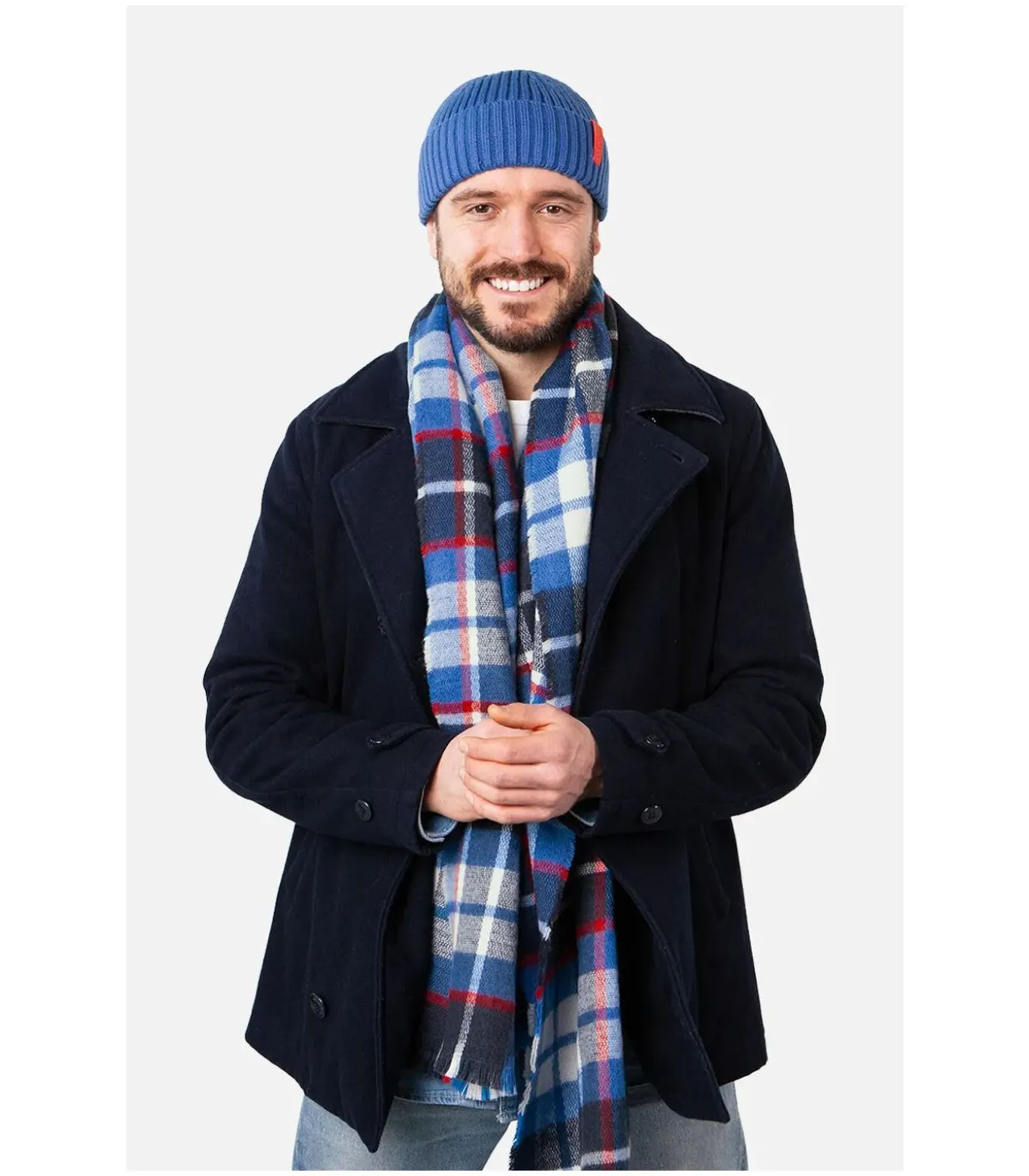 Spenter Sjaal Blauw