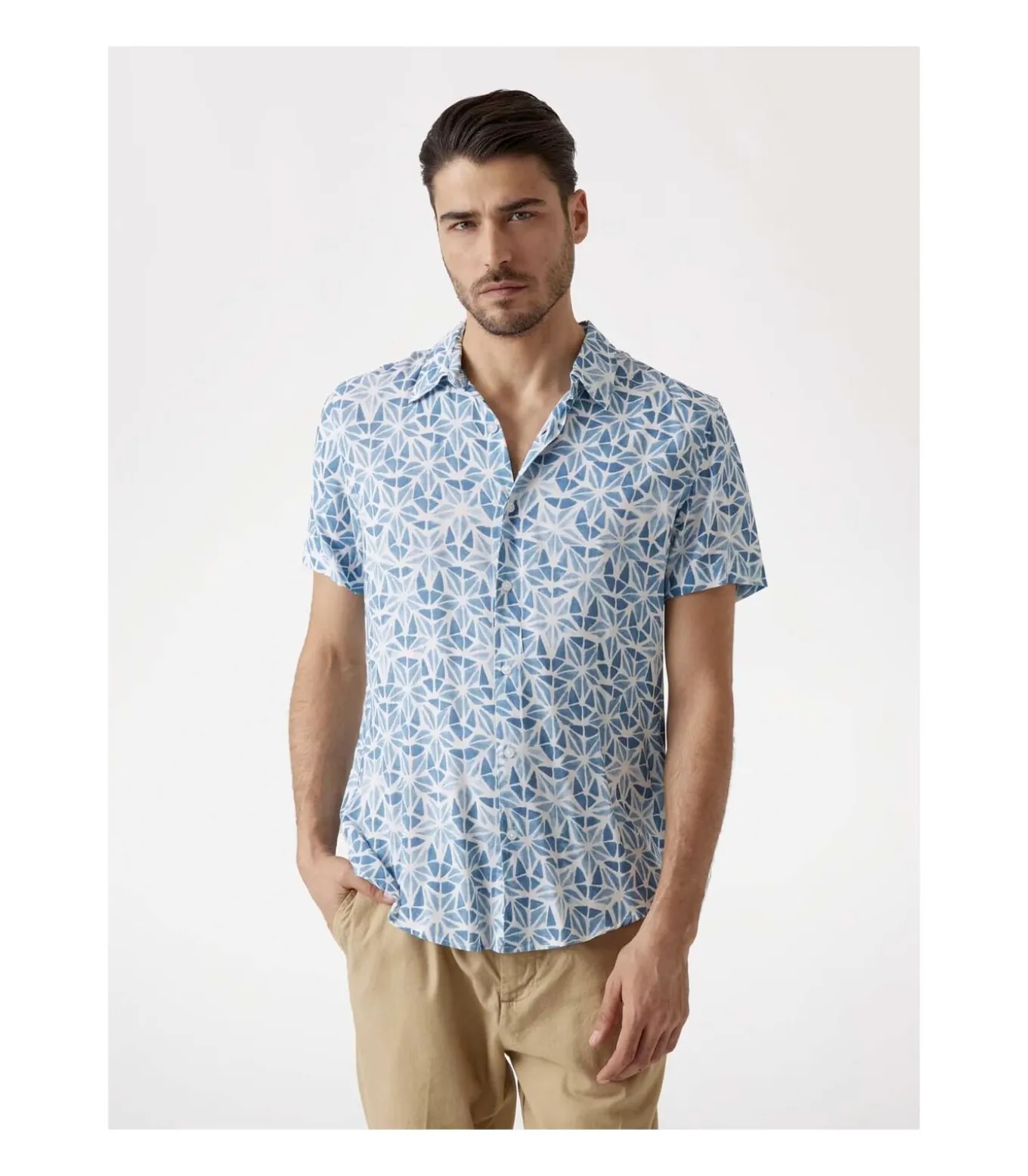 Ss Eco Ryaon Watercolor Shirt