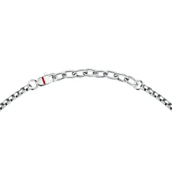 Stalen halsketting, emaille MARINE