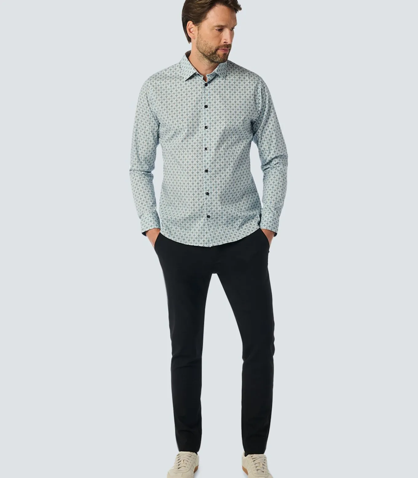 Stijlvol shirt met all-over patroon