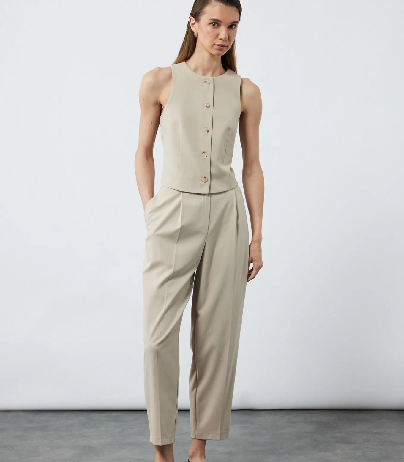 Stofbroek Ceintuur Zakdetail
