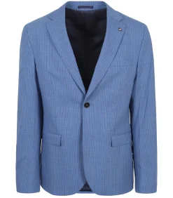 Strato Ossi Kostuum Wol Blauw