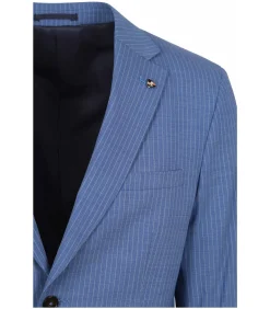 Strato Ossi Kostuum Wol Blauw