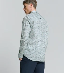 Stretch overhemd met print