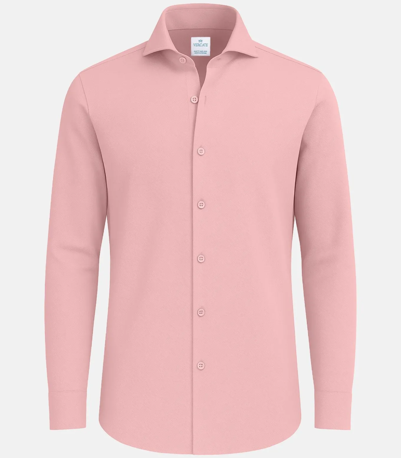 Strijkvrij Overhemd - Japanese Knitted - Roze - Slim Fit