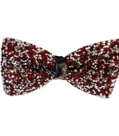 Strik blingbling rood zilver