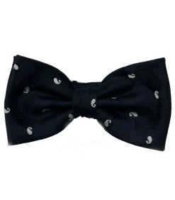 Strik donkerblauw paisley
