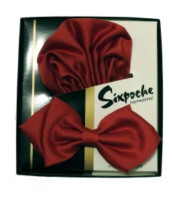 Strik en pochet bordeauxrood