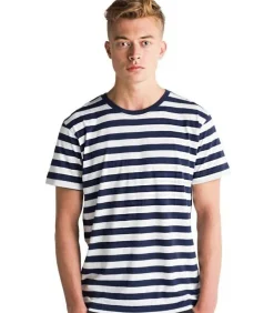 STRIPED - T-shirt - Marineblauw