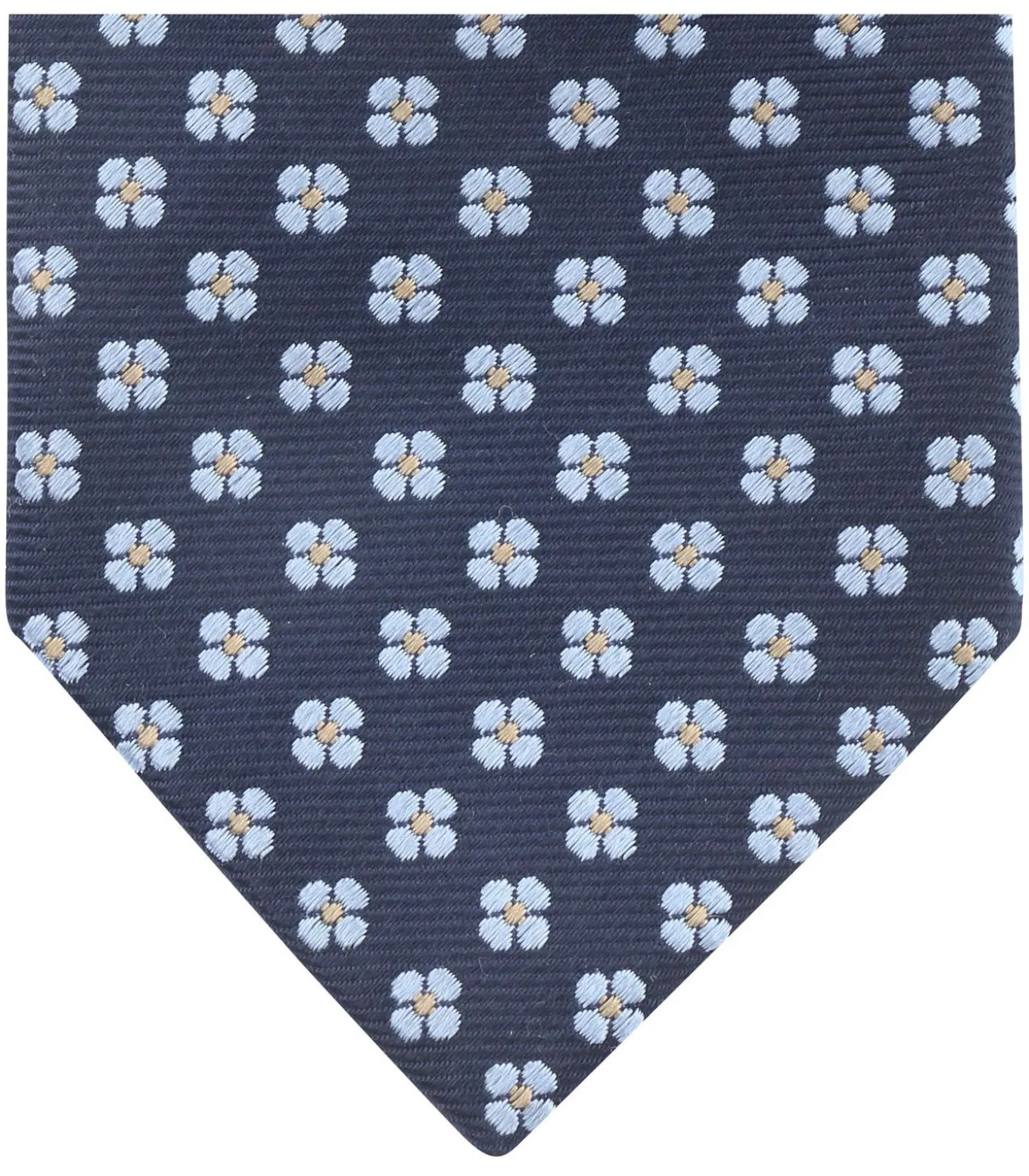 Stropdas Zijde Bloem Navy