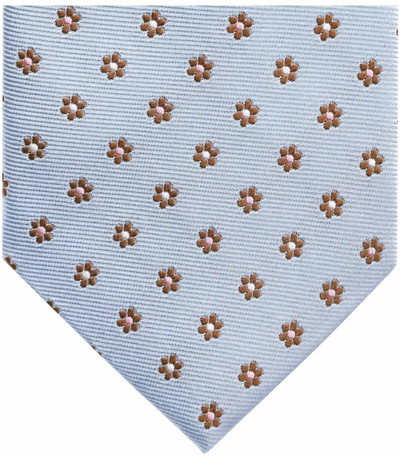 Stropdas Zijde Mini Bloem Blauw