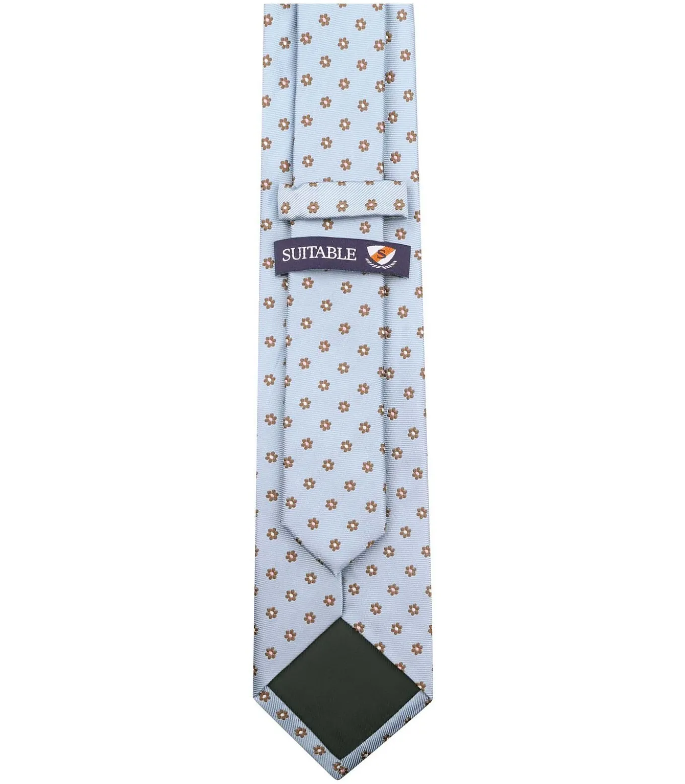 Stropdas Zijde Mini Bloem Blauw